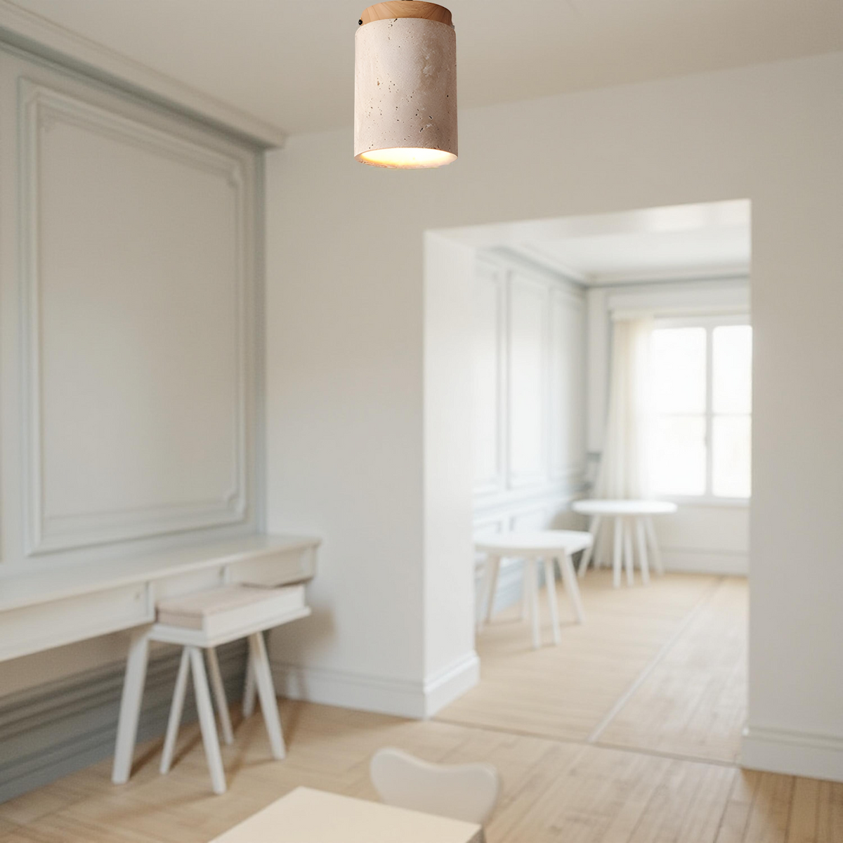 Orin Retro Travertine Flush Mount Plafondlamp