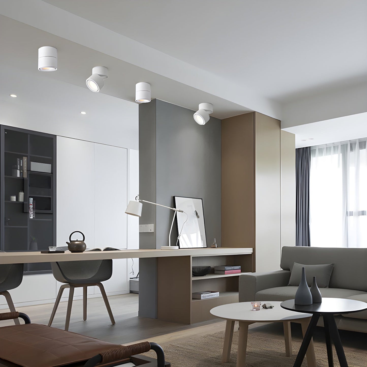 Solara Plafondlamp van aluminium, verstelbare en minimalistische spot
