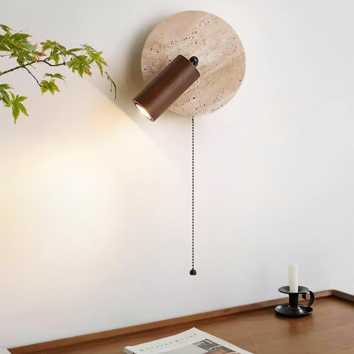 Travertine Moderne Rotatable Bedlamp Wandlamp