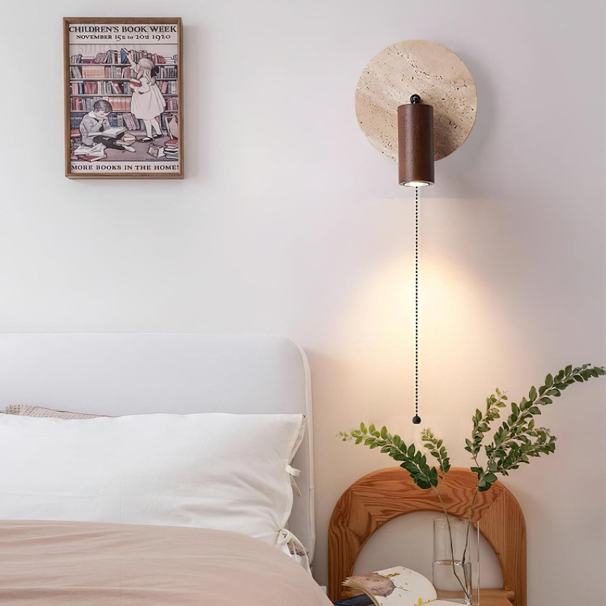 Travertine Moderne Rotatable Bedlamp Wandlamp