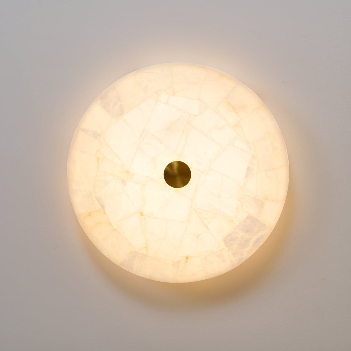 Delya Ronde Alabaster Plafondlamp