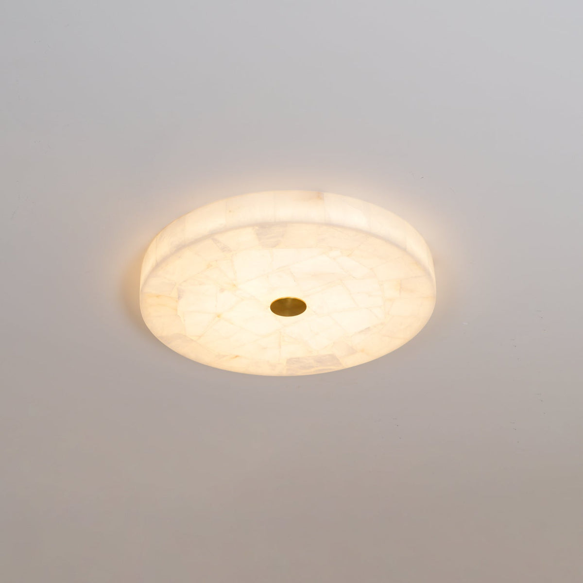 Delya Ronde Alabaster Plafondlamp