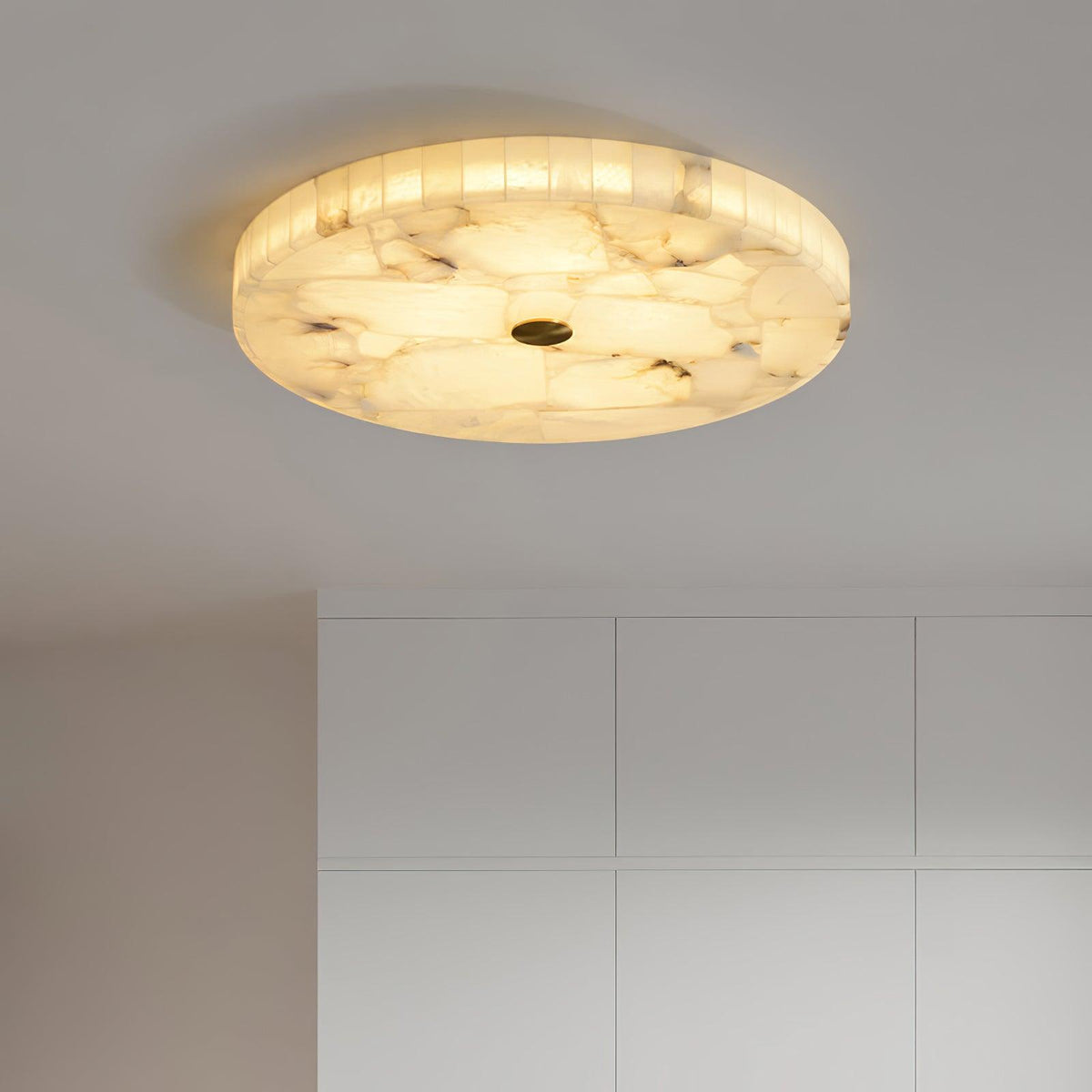 Delya Ronde Alabaster Plafondlamp
