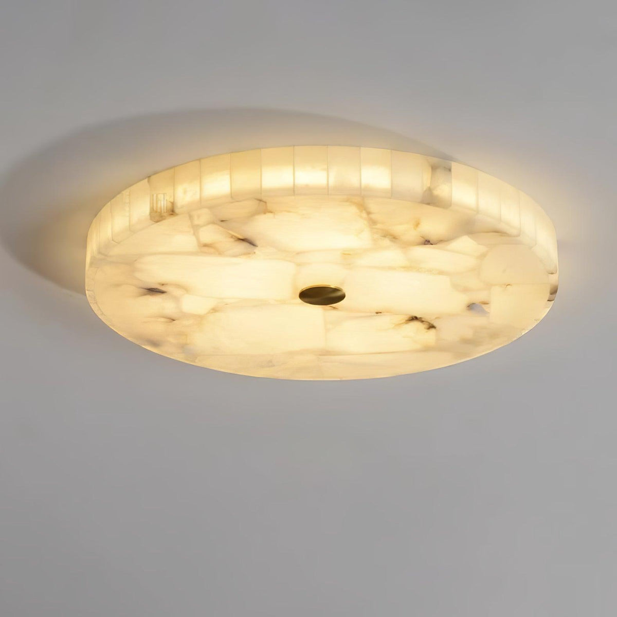 Delya Ronde Alabaster Plafondlamp