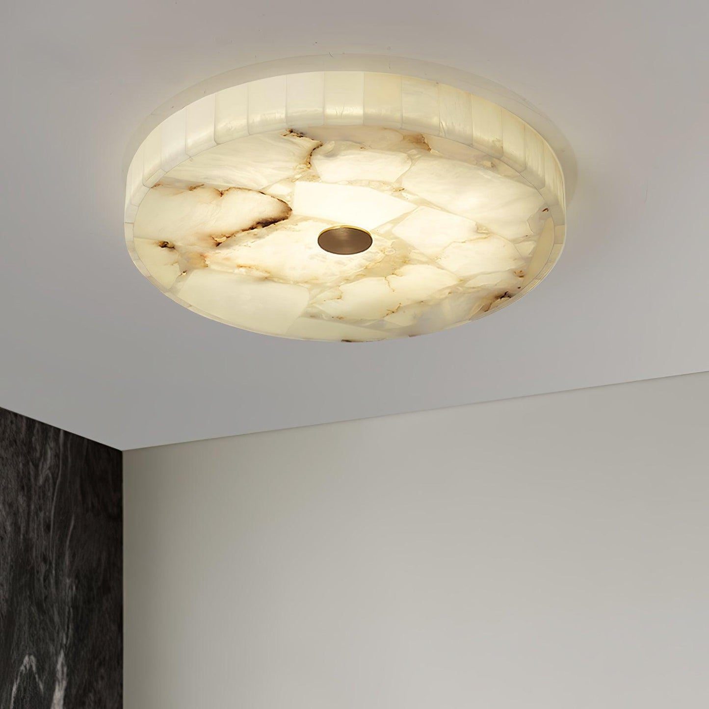 Delya Plafondlamp Alabaster LED Rond