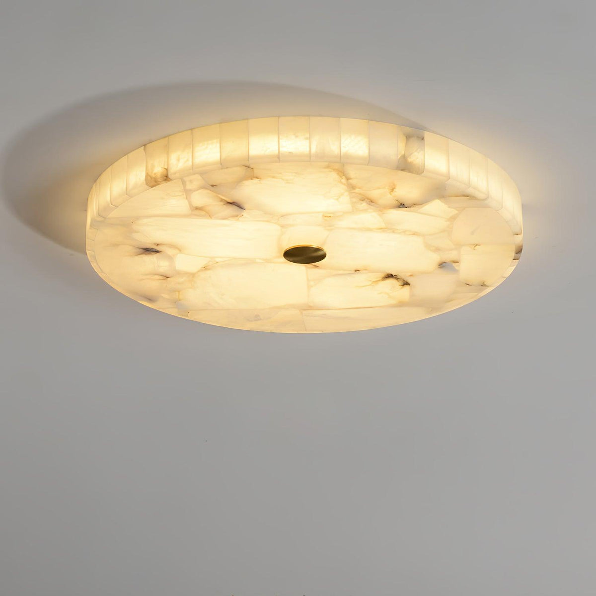 Delya Ronde Alabaster Plafondlamp
