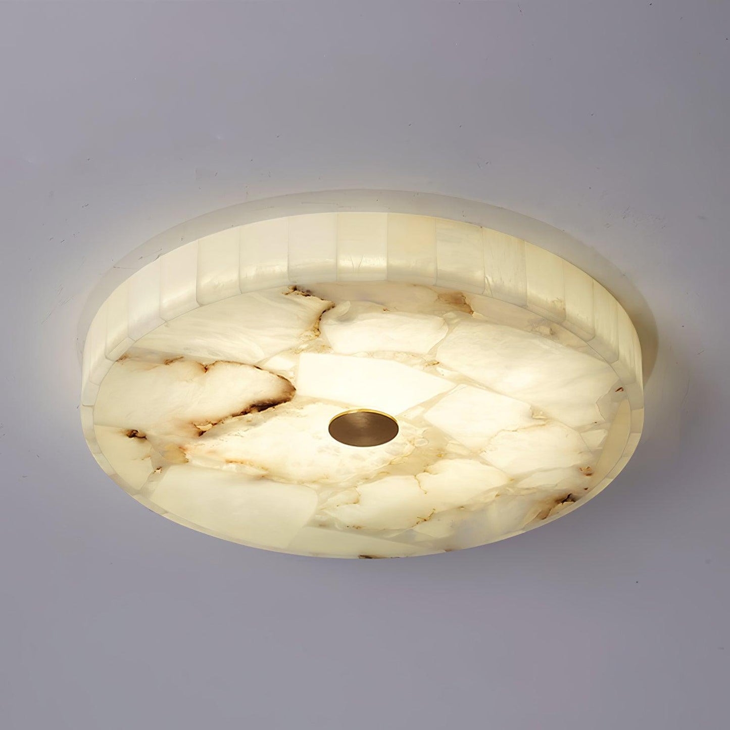 Delya Plafondlamp Alabaster LED Rond
