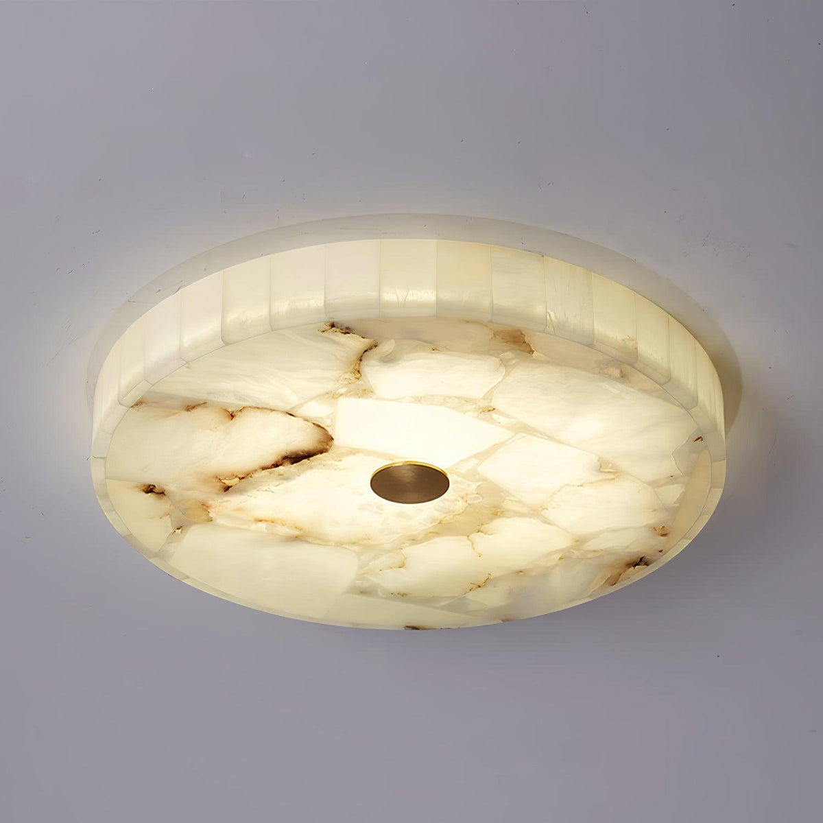 Delya Ronde Alabaster Plafondlamp