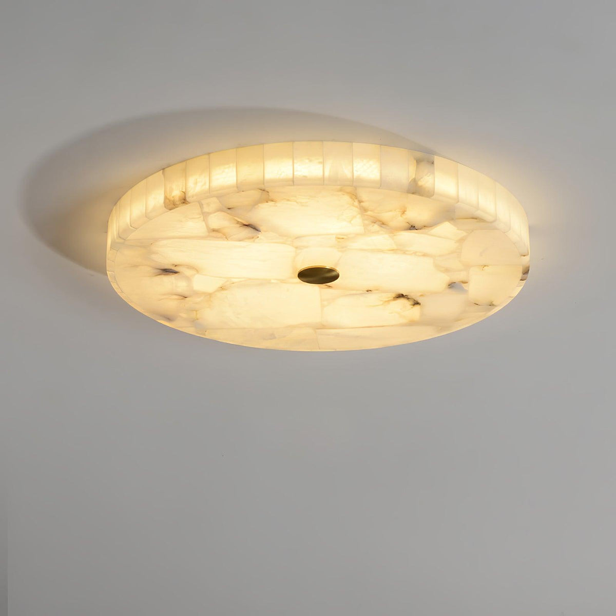 Delya Ronde Alabaster Plafondlamp