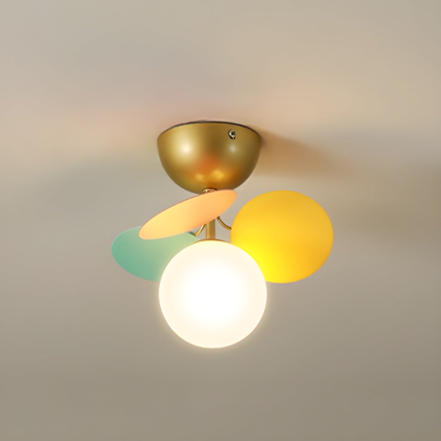 Solara Rond Plafondlamp Macaron in Pastelkleuren