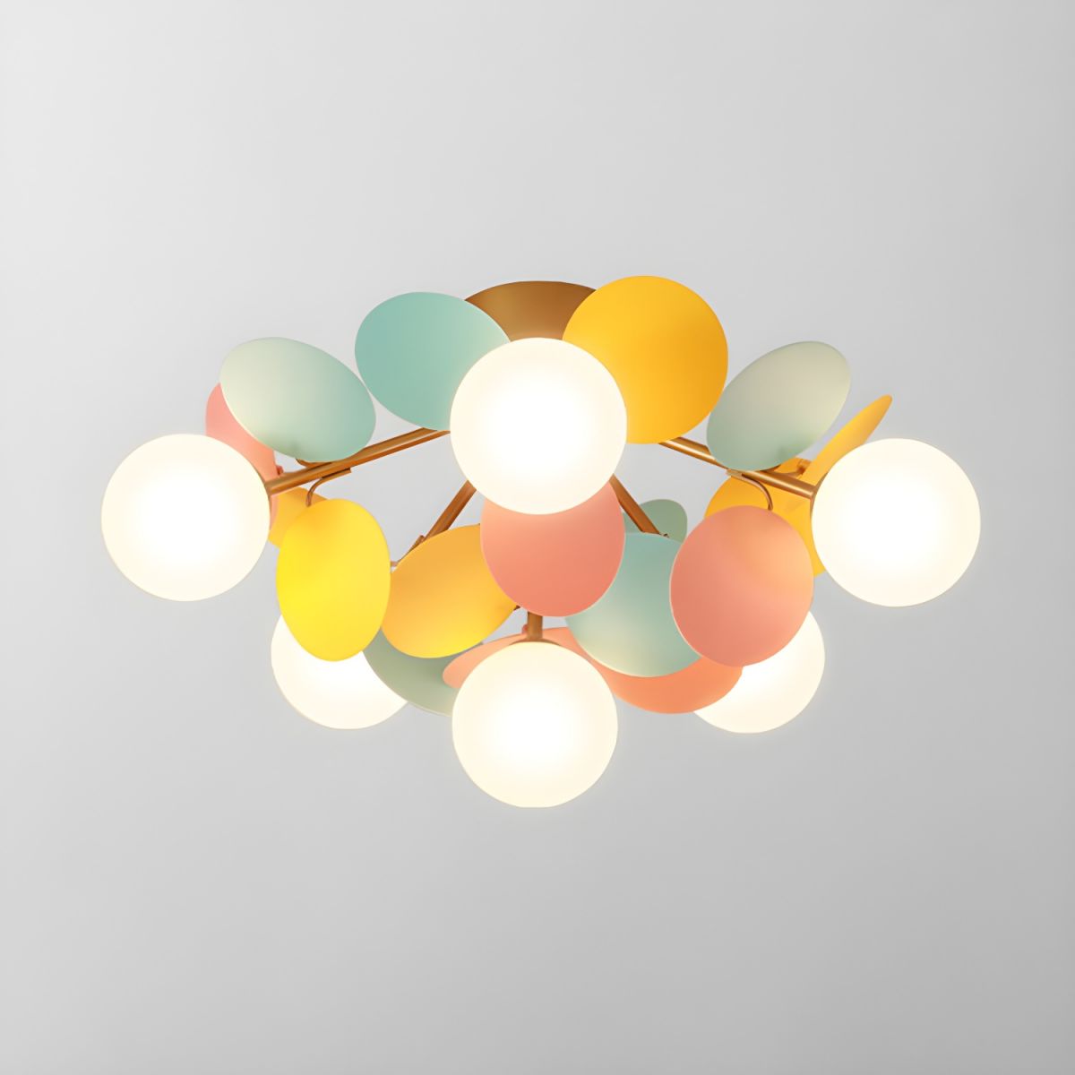 Solara Rond Plafondlamp Macaron in Pastelkleuren