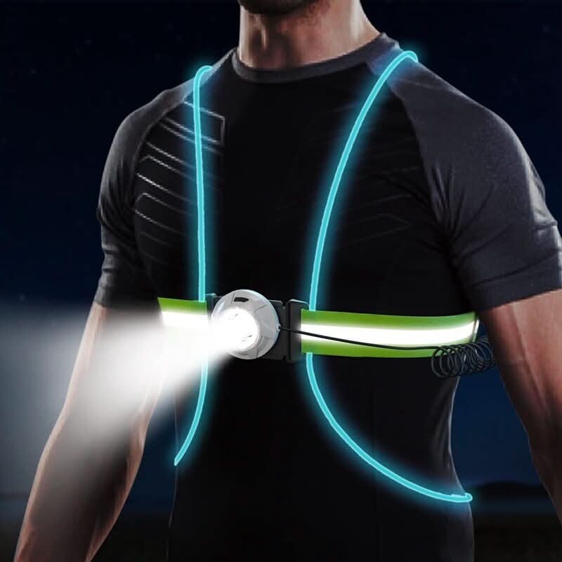 ReflectGlow LED Veiligheidsvest – Verstelbaar Verlicht Vest voor Hardlopen & Buitenactiviteiten