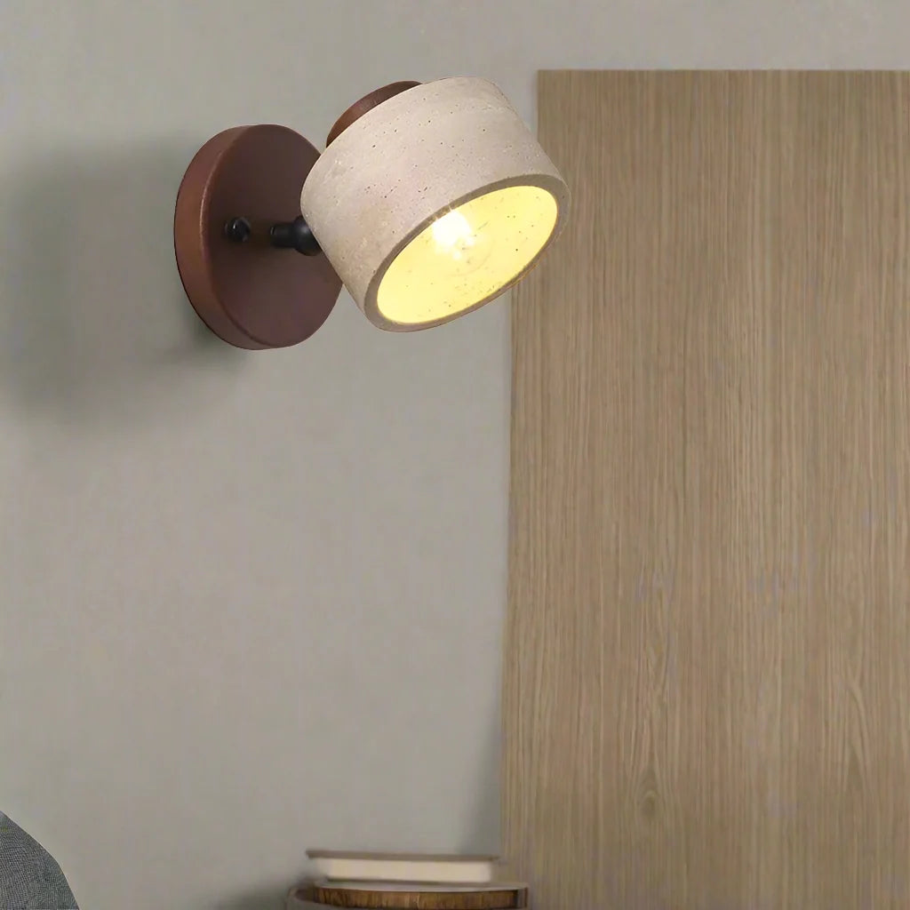 Studie Lezen Minimalistische Travertijn Steen Wandlamp