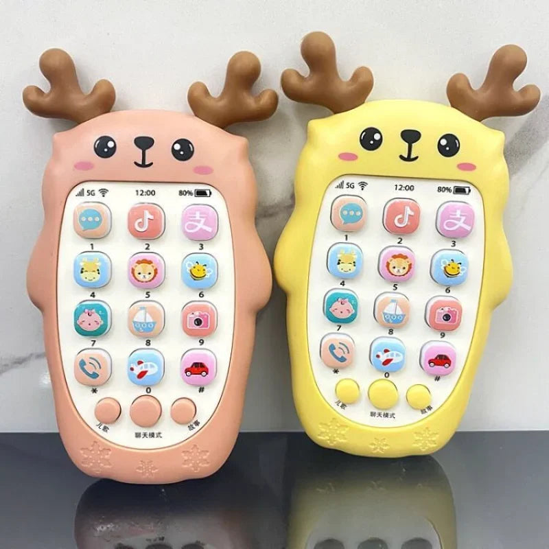 LuxeTots Bilingual Babytelefoon Speelgoed | Betrokken elektronische bijtring met muziek en stem voor vroege ontwikkeling en sensorisch leren