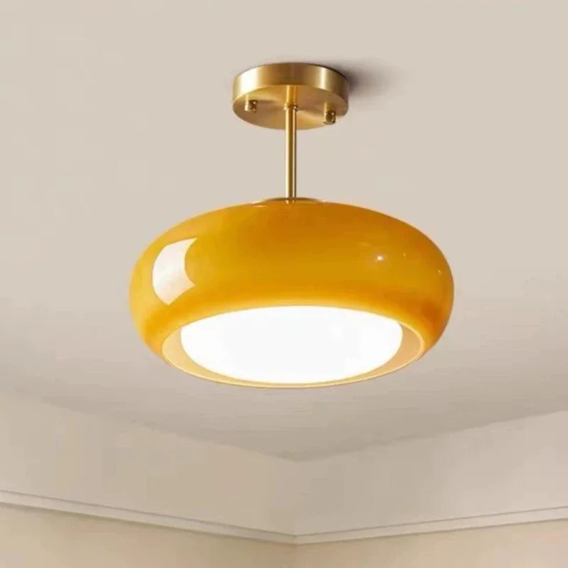Elegante hanglamp met glazen kap