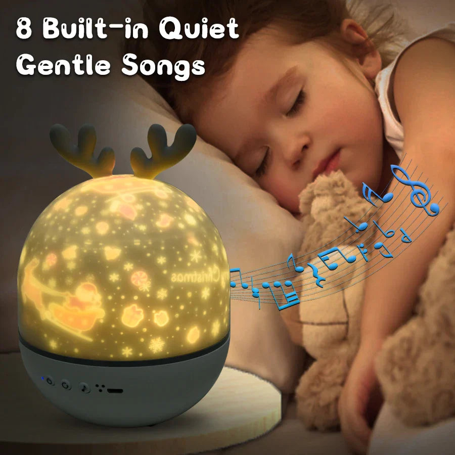 LED nachtlamp projector met afstandsbediening en muziek – lamp voor kinderen met sterren en timer