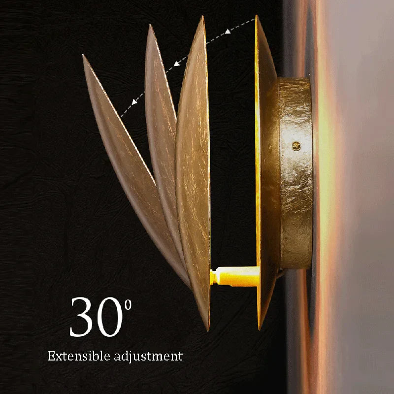 Decoratieve wandlamp geïnspireerd op de fasen van de maan - Roteren lampenkap 360°