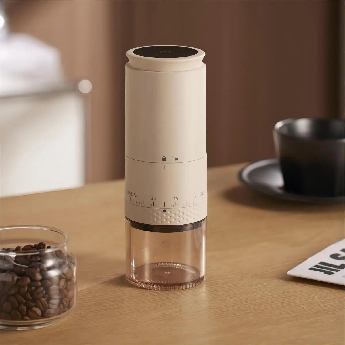 1500mAh Elektrische Koffiemolen Extern instelbare Type-C-oplaad Koffiemolen Bonenmaalmachine Koffiezetapparaat