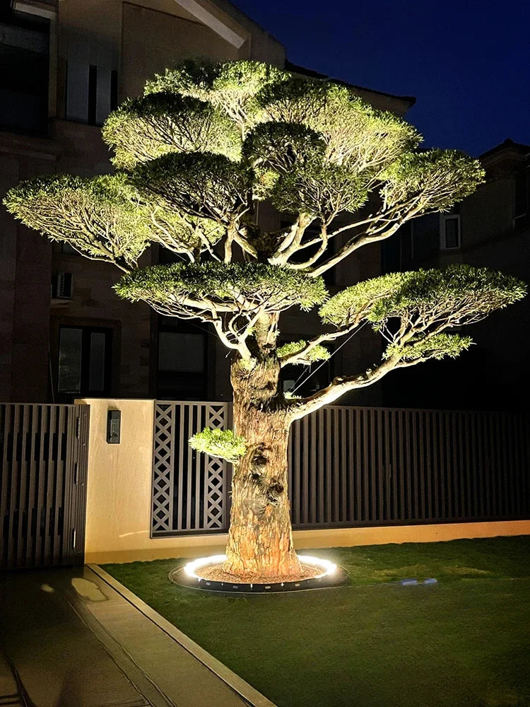 LED-verlichting voor bomen – Ronde 360° vloerlamp voor tuinen, paden en landschappen