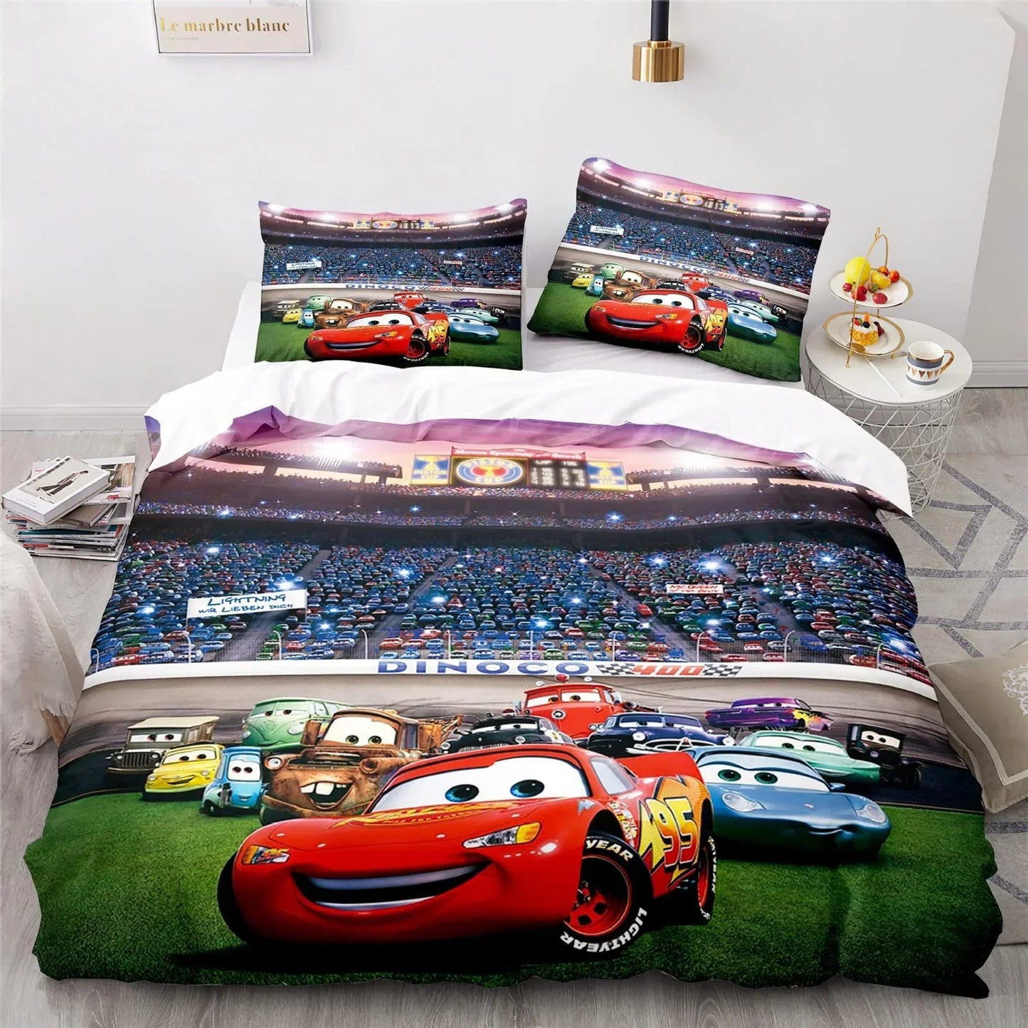 Cars Lightning McQueen Dekbedovertrek Set – Leuke en Comfortabele Set voor Kinderen
