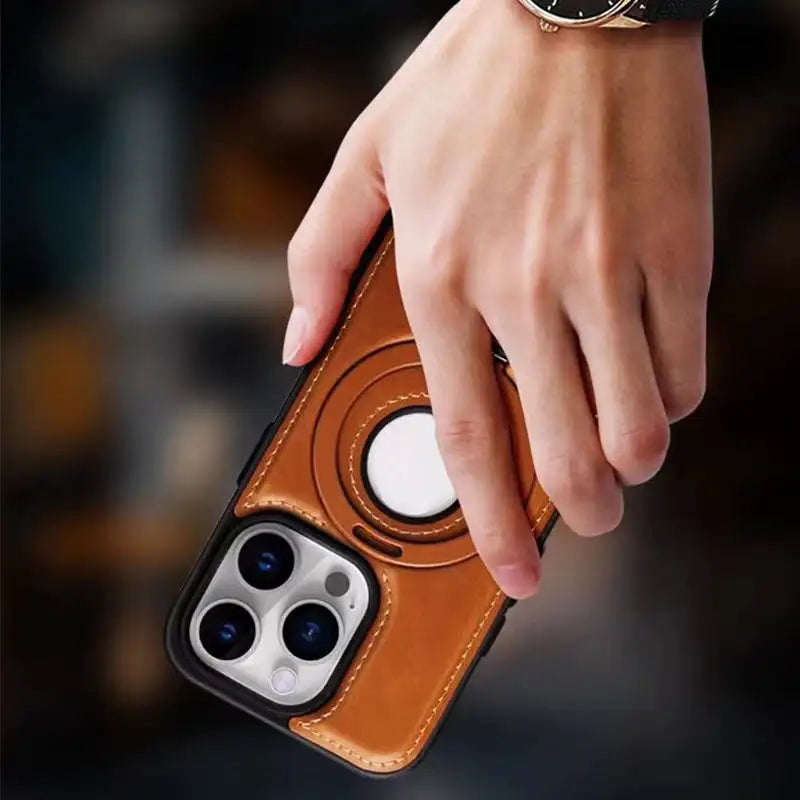 Magnetische iPhone-hoes met onzichtbare ringstandaard