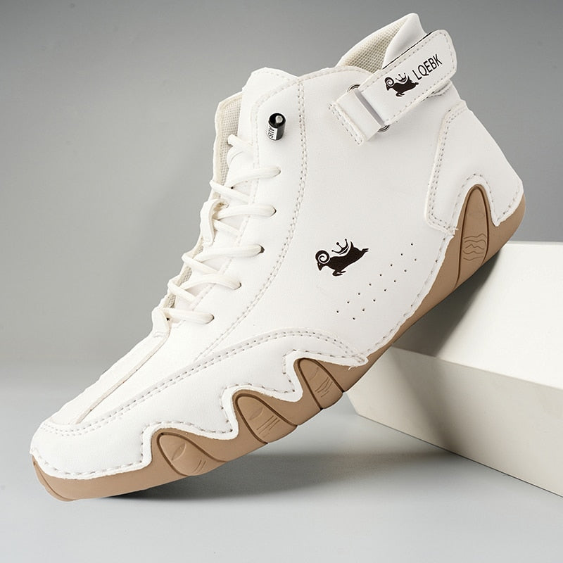 Varenzo | Ultra-comfortabele antislip blote-voeten schoen van echt leer (unisex)