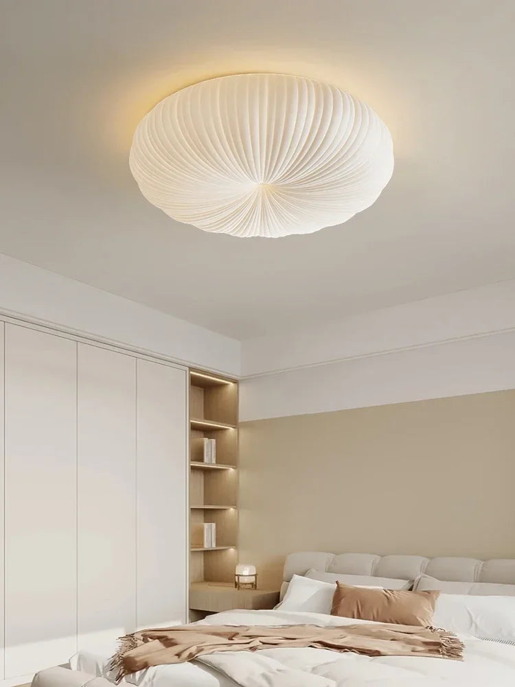 Moderne plafondlamp in koepelvorm – Geïnspireerd op een schelp, Japandi-stijl