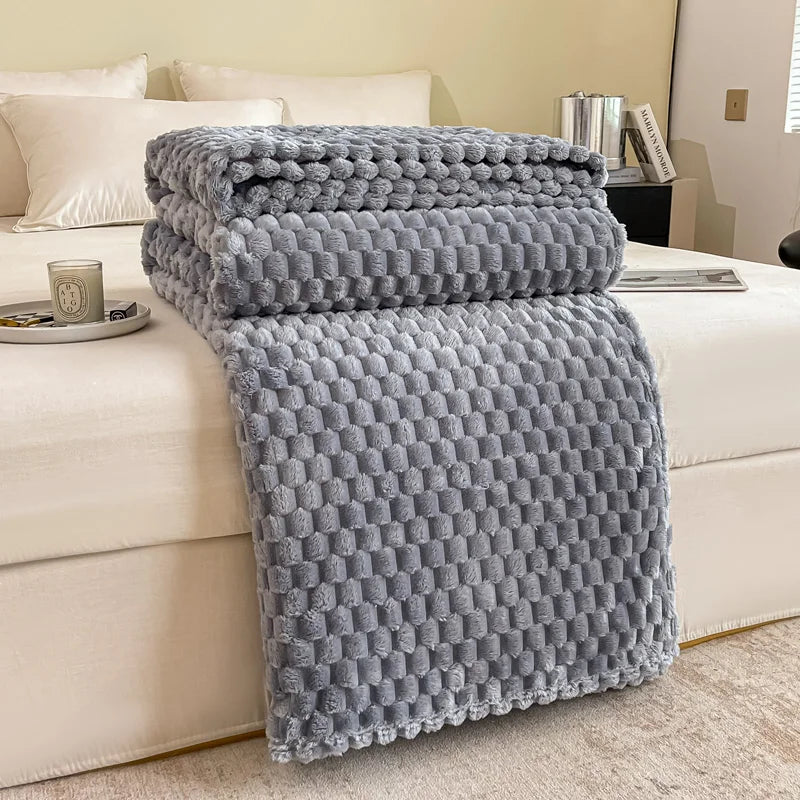 Caelidra - Geruite Zachte Fluwelen Deken Warm Knusse Plaid voor Bank en Bed