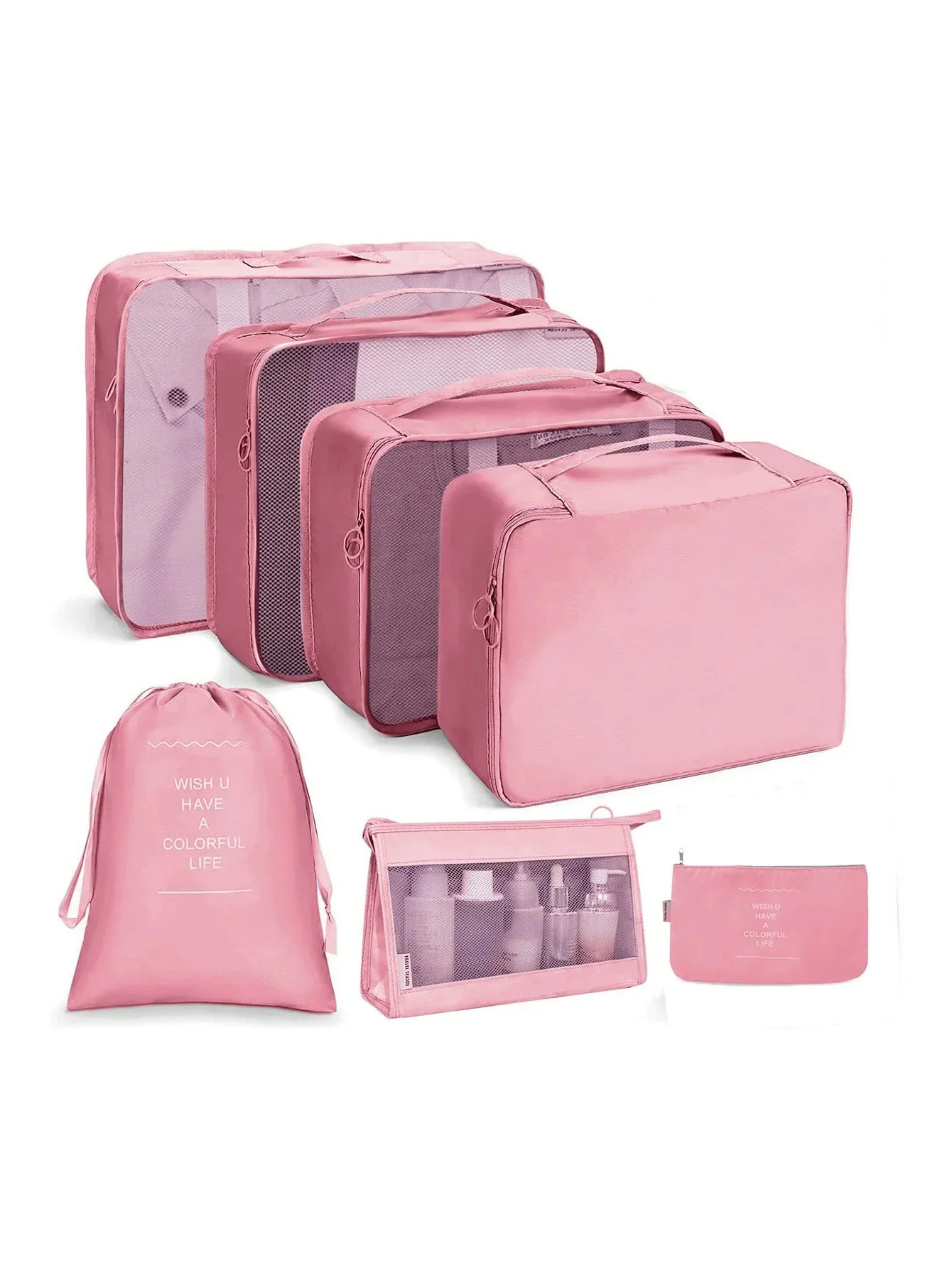 PackWunder Reisorganizer Set 7/8/9/10-delig | Opvouwbare Koffer-organizer | Voor kleding, schoenen & accessoires