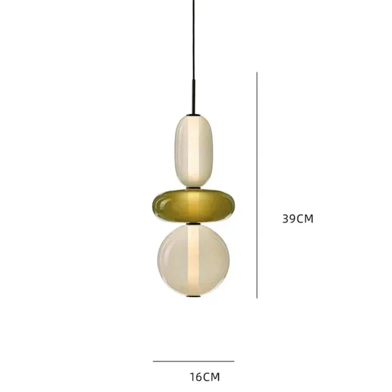 Hanglamp van gekandiseerd glas