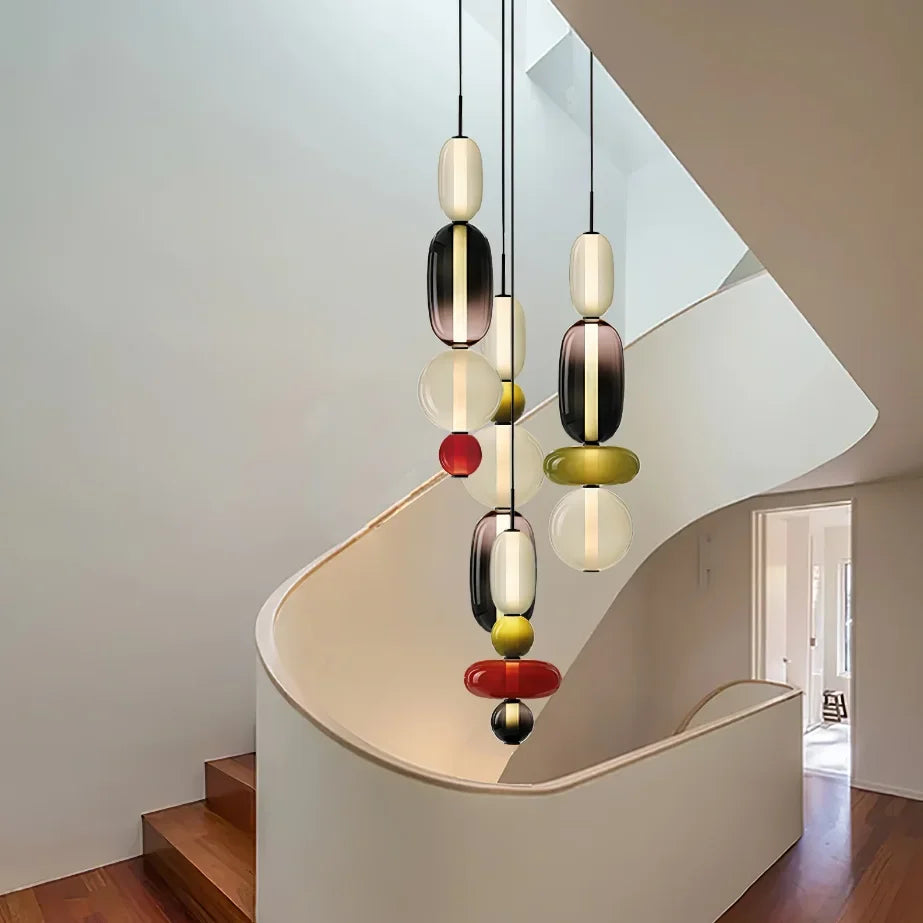 Hanglamp van gekandiseerd glas