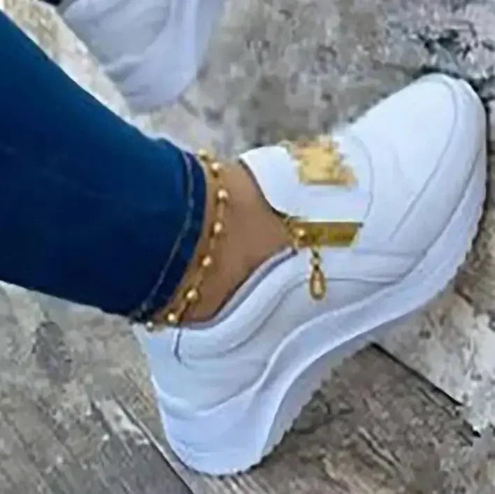 LuxeStride Elegance Sneakers | Comfortabele dames sneakers met ingebouwde hak voor wandelingen in de buitenlucht, beschikbaar in plus maten 35-43