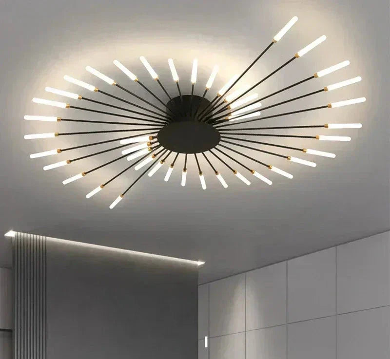 Moderne LED plafondlamp - minimalistisch design in zonnestraal stijl