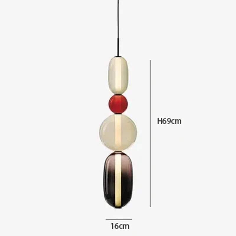 Hanglamp van gekandiseerd glas