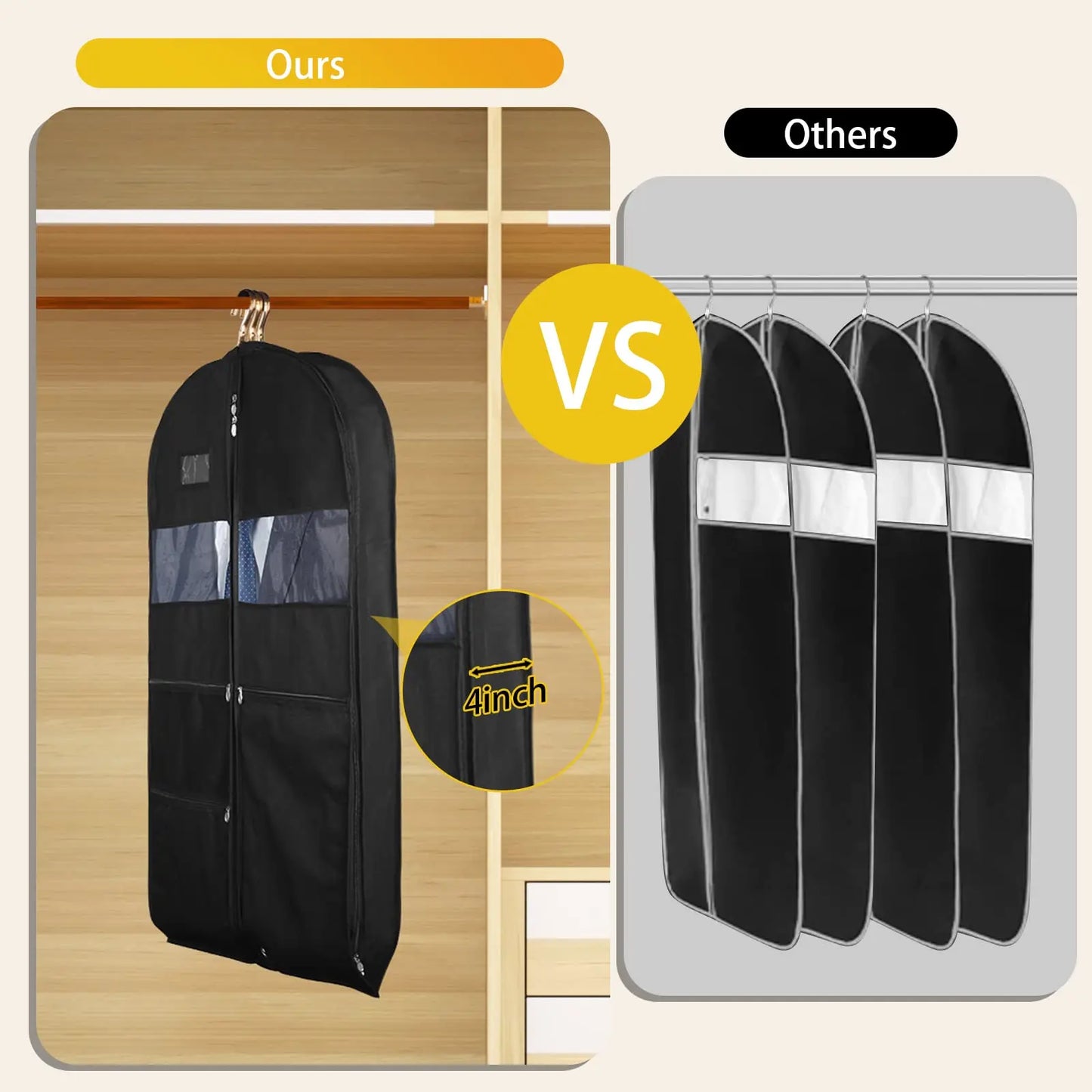 ReisKleding Kleidersack voor Reizen | Dubbelzijdige Rits & XXL-Tassen | Ademend & Transparant | 43 Inch Hangende Pak Organizer