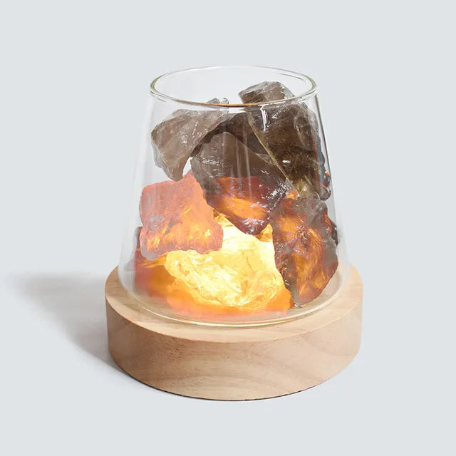 Himalaya Zoutlamp - Kristallen Nachtlicht & etherische olie diffuser