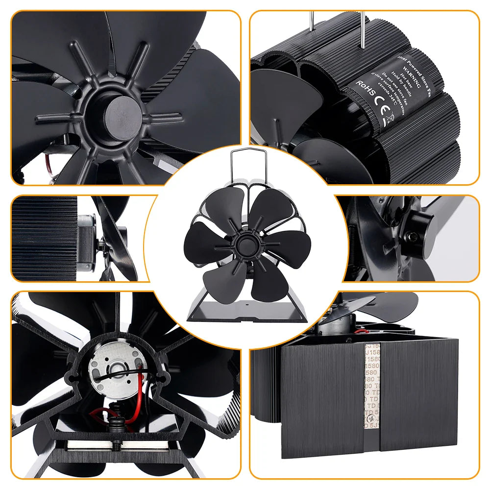 ThermoFlow Kachelventilator | Stroomloos & Zelfstartend | Energiezuinige Warmteverdeling | Stil & Milieuvriendelijk