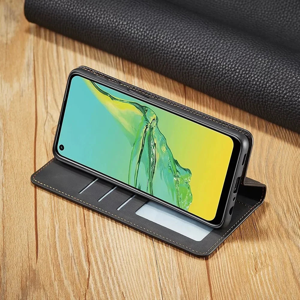 Brehn Samsung Hoes: Magnetische Leren Tas voor Stijlvolle Bescherming
