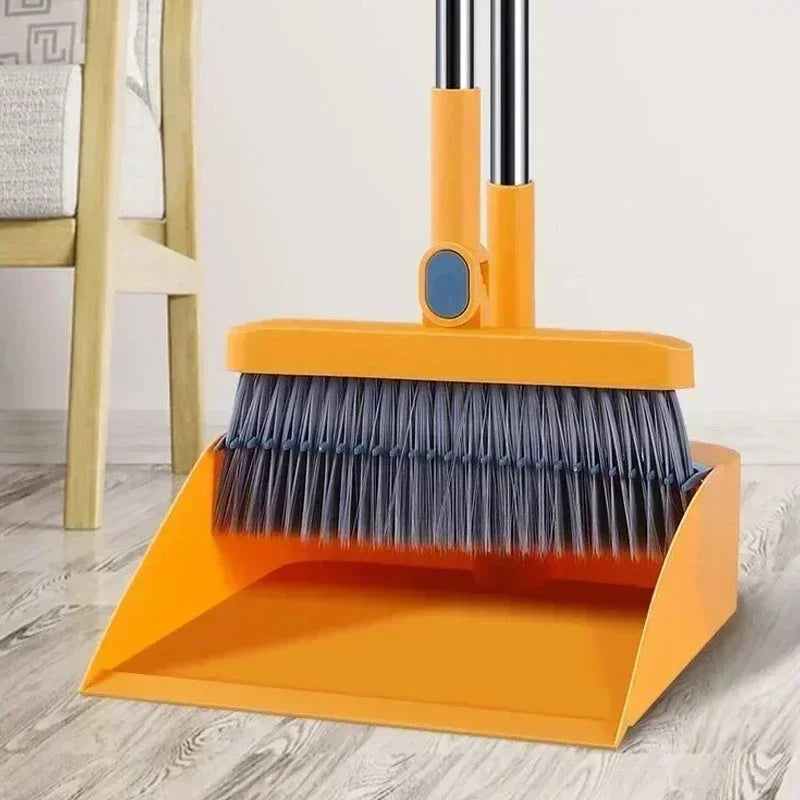 Skanto | Compacte Veegborstel- en Veegpan Set met Harenverwijdering en Opvouwbare Pan