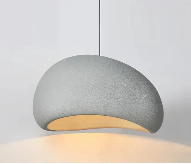 Hangende LED plafondlamp in wabi-sabi stijl