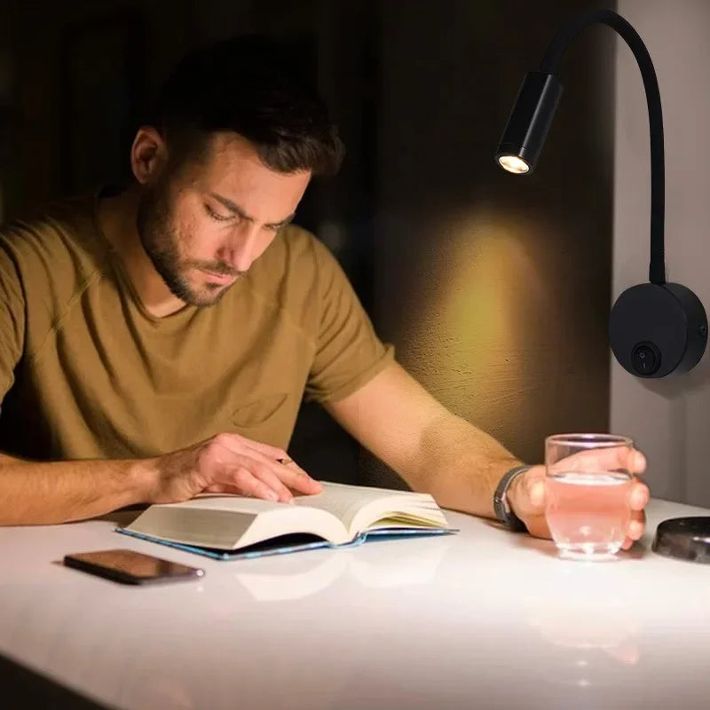 Veelzijdige LED-Wandlamp: Modern, Flexibel, Perfect om in Bed te Lezen