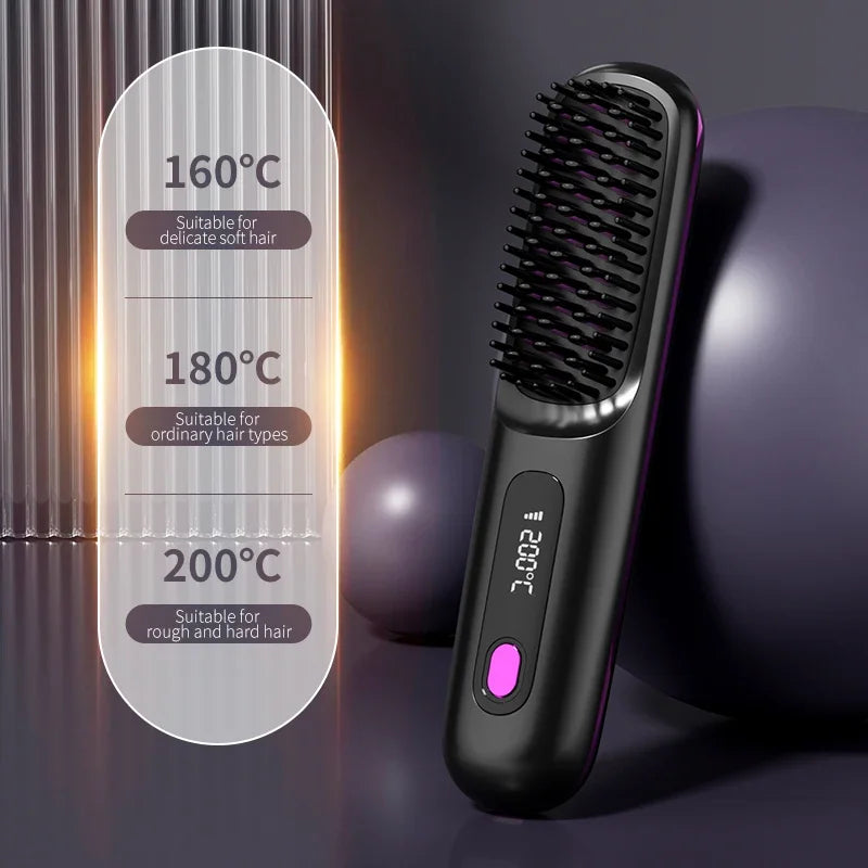 Glissara | Draadloze stijltang | USB-oplaadfunctie & LCD-display | Keramiek & ionentechnologie