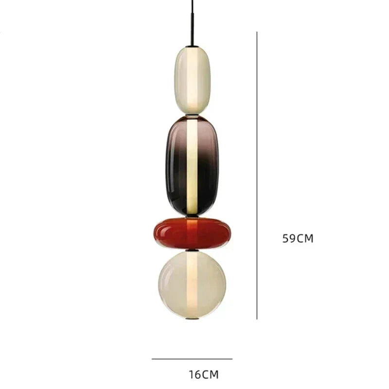 Hanglamp van gekandiseerd glas