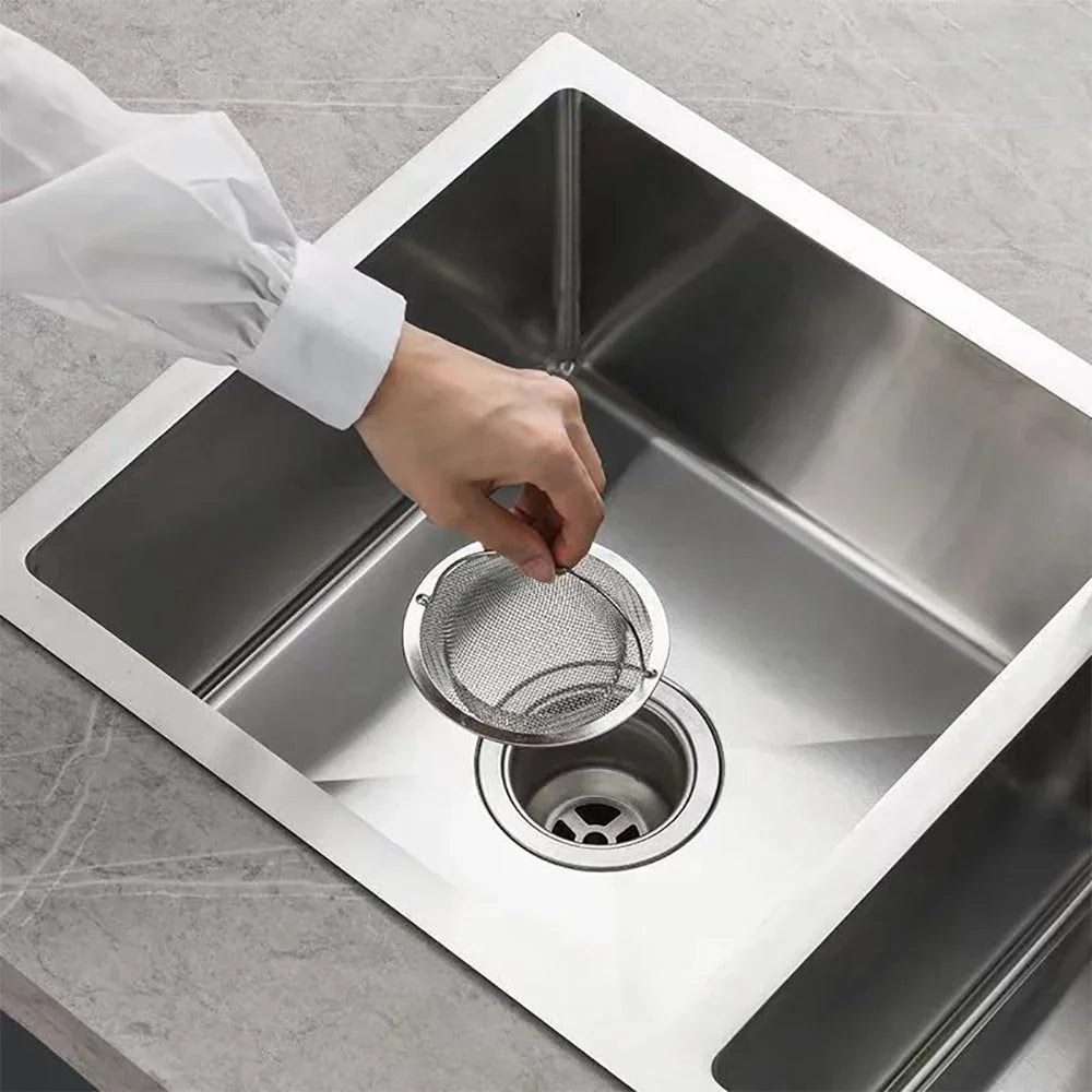 Brehn | Spülsieb DrainGuard Inox | Roestvrijstalen afvoersieb voor keuken & bad | Vangt etensresten & haren op | Roestvrij & duurzaam