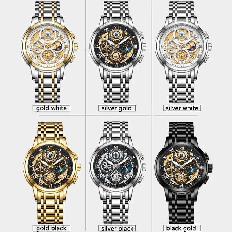 Elegante Business-Quartz Horloge voor Heren | Waterdicht tot 3 Bar – Ronog