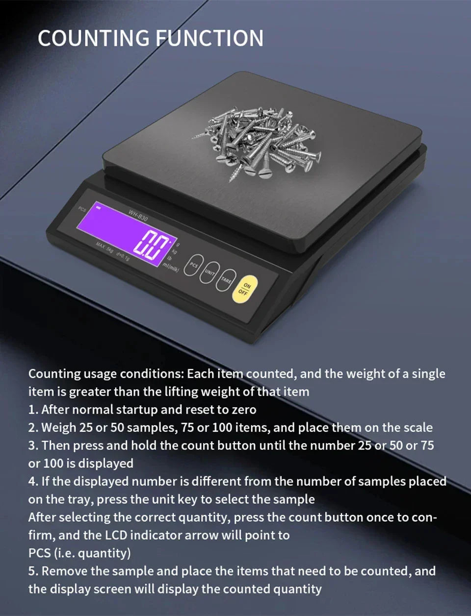 5 kg/0,1 g en 10 kg/1 g digitale elektronische keukenweegschaal, LCD-display, volledig waterdichte roestvrijstalen weegtool voor bakken