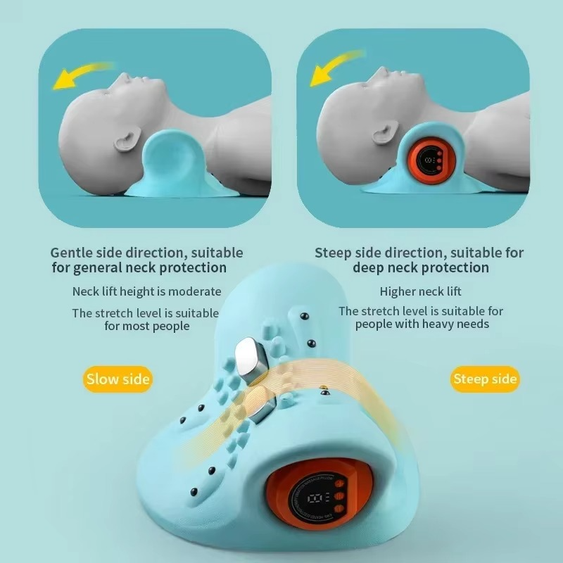 Skanto | Elektrische Cervicale Massager – Slimme Nekpijnverlichting met Warmte & Puls Therapie