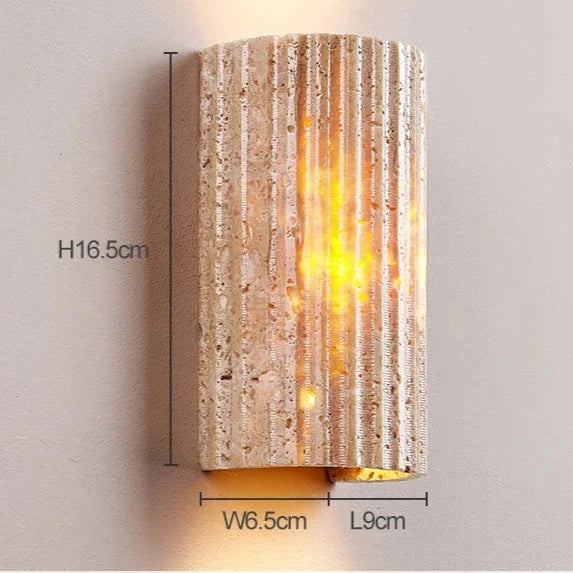Solaro Travertine Tuin Buitenwandlamp