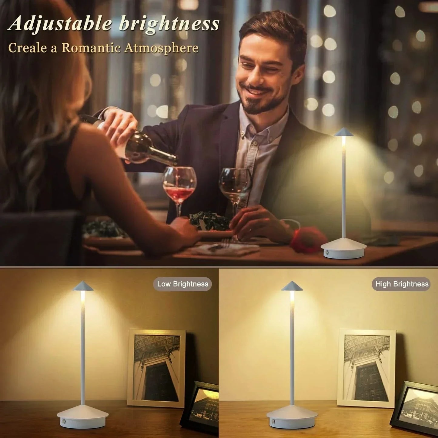 Oplaadbare Tafellamp Creatieve Eetkamer Touch Led Hotel Bar Koffie Pina Pro Tafellamp Lampada Da Tavolo Decoratieve Bureau Lamp