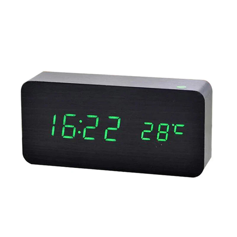 EcoTime Digitale Houten Wecker | LED-display | Modern Design | Stil | Milieuvriendelijk